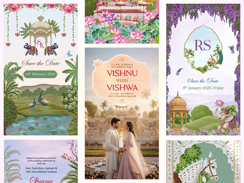 Digital Wedding Invitation Card Design